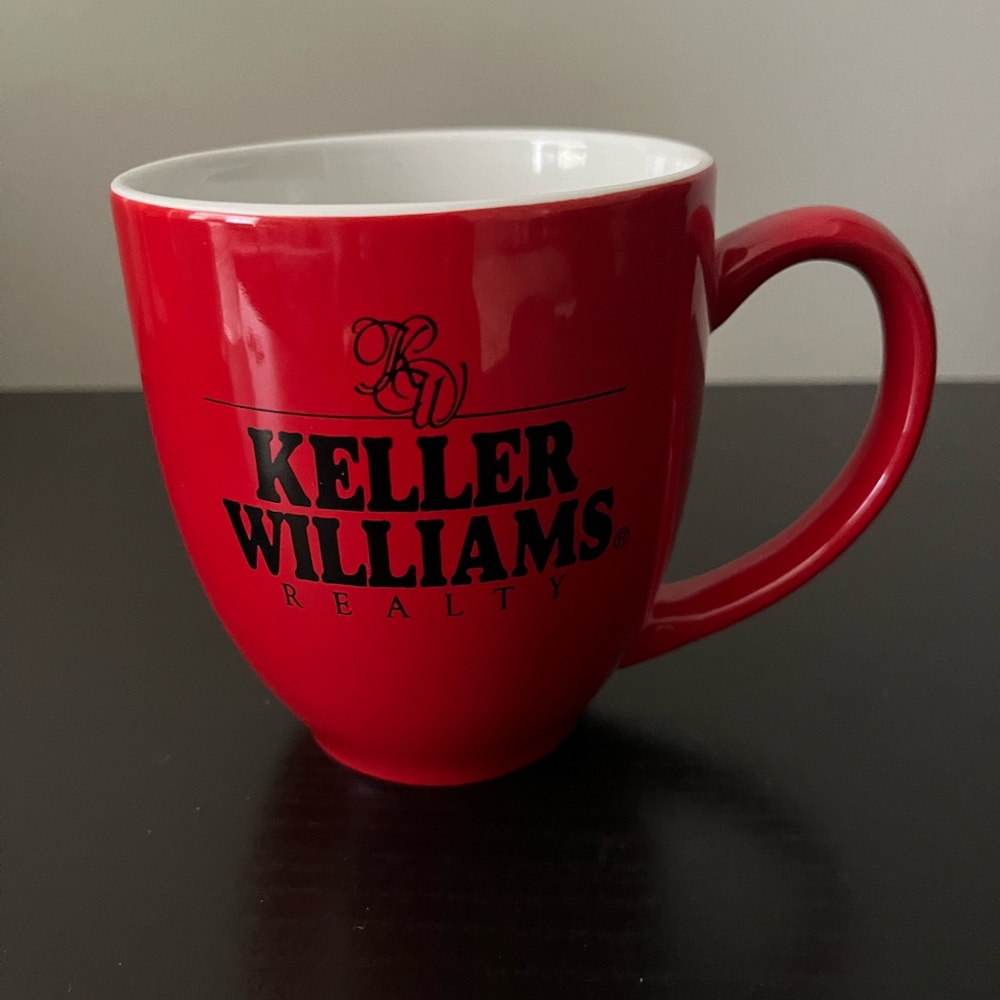 Keller Williams Realty Ceramic Red/Black Mug white on the inside